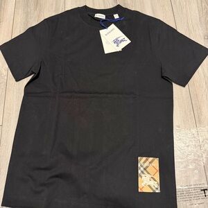Burberry Black Short-Sleeve Tee with Signature Check Patch